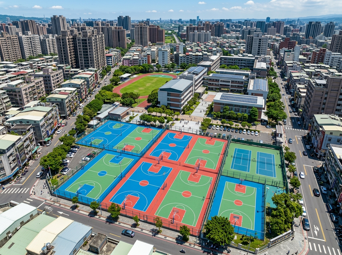 广元市混合型塑胶跑道硅PU篮球场 - 一站式服务